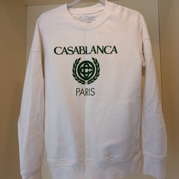 CASABLANCA Reverse Loopback Panel Sweatshirt Off-white - Picture 4 of 5